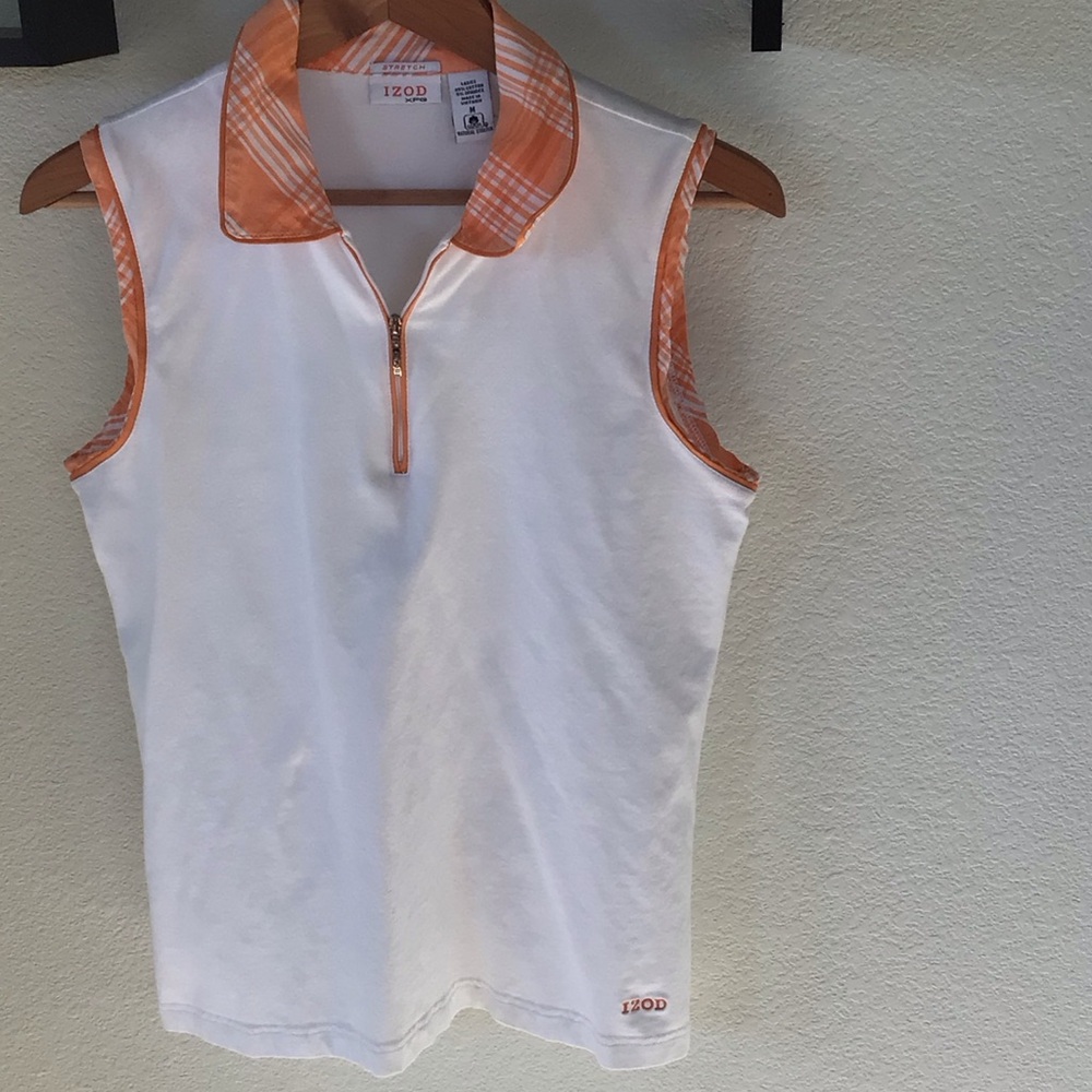 Izod Women’s Golf Shirt with Orange Accents